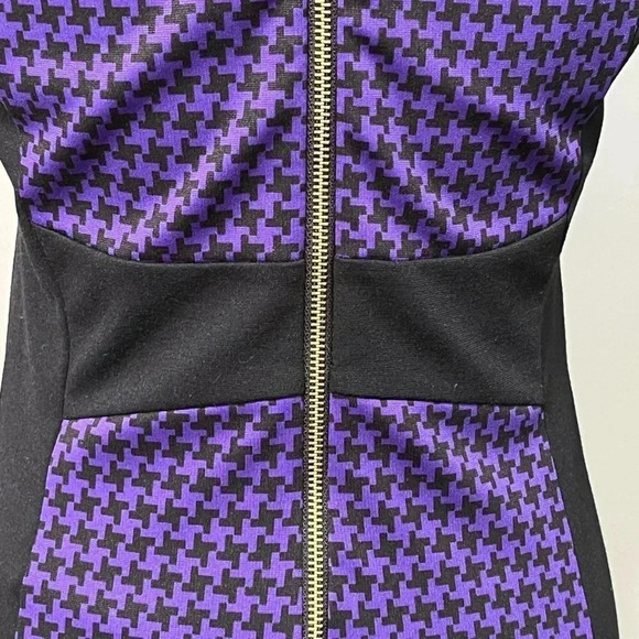 MICHAEL Michael Kors Short Sleeve Sheath Dress - Houndstooth  Pattern - Picture 11 of 14